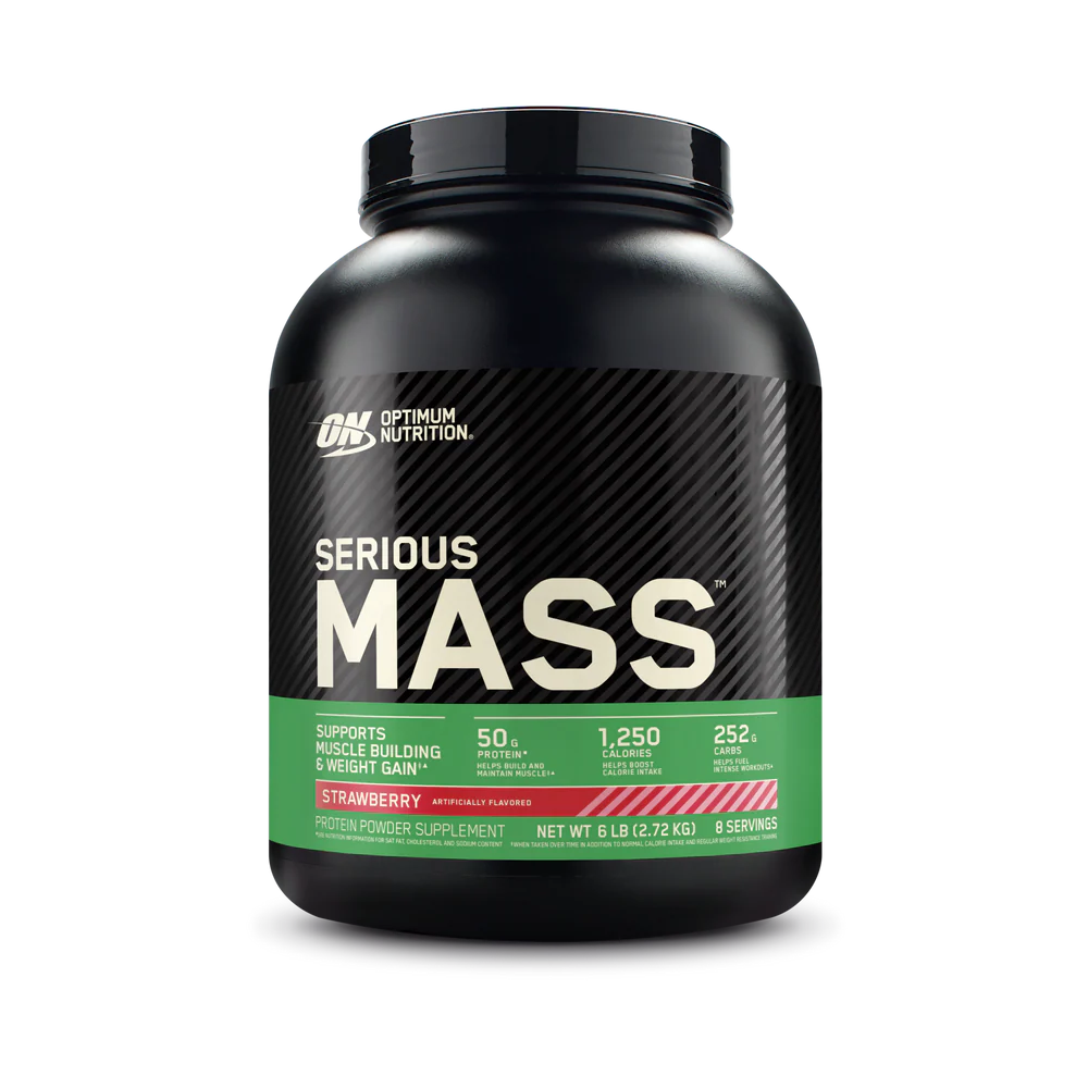 Optimum Nutrition Serious Mass 6 Lbs 8 Servicios fresa