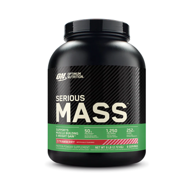 Optimum Nutrition Serious Mass 6 Lbs 8 Servicios fresa