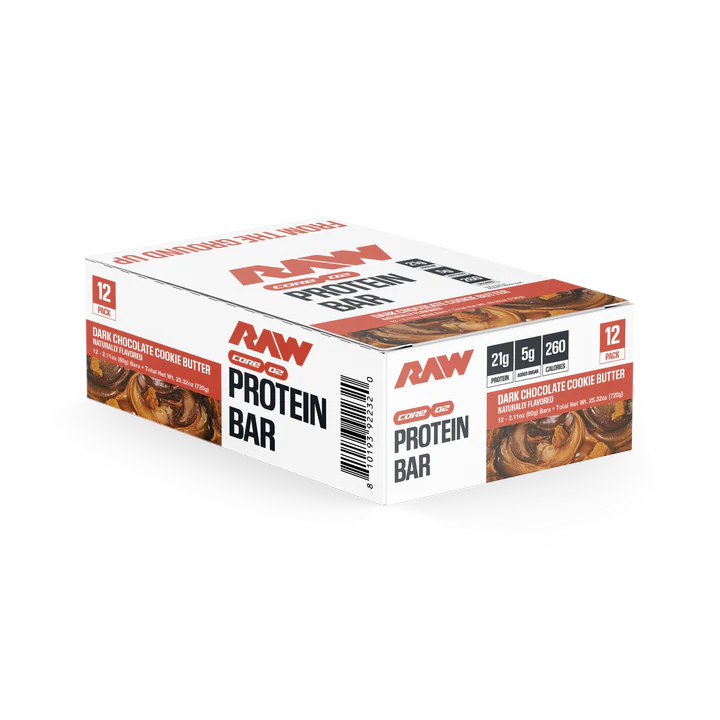 Raw Nutrition Barras de Proteina 12 pack Dark Chocolate Cookie Butter