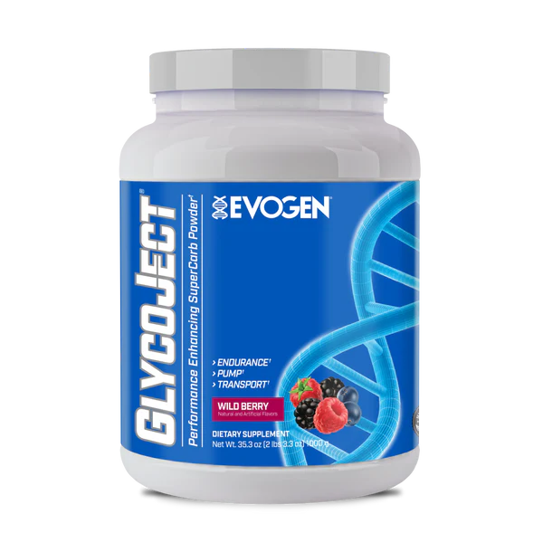 Evogen Glycoject 2 Lbs 37 Servicios. Supercarbohidratos wild berry