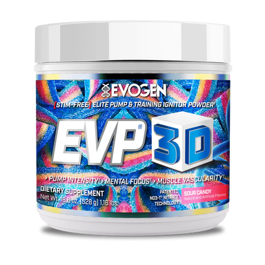 Evogen Evp 3D Stim Free Pre Entreno 40 Servicios sour candy