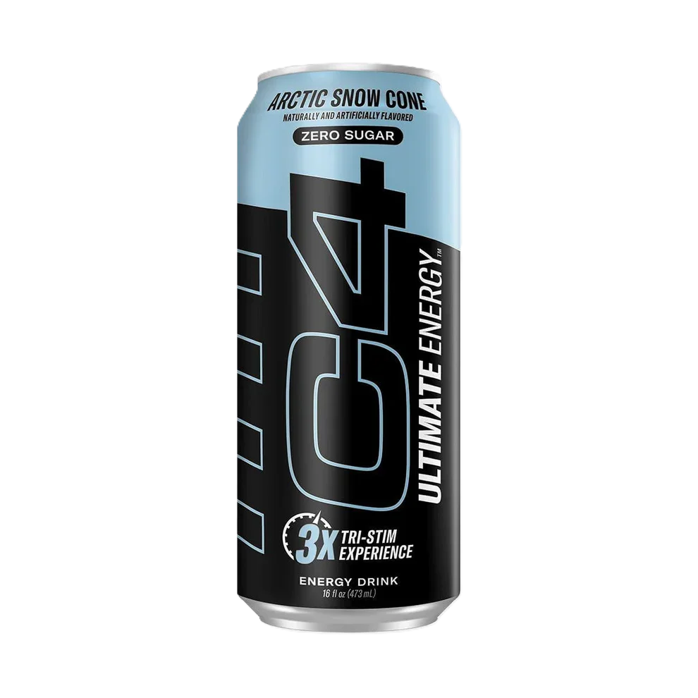 Cellucor C4 Ultimate Energy Drink 16oz 12 pack artic snow cone