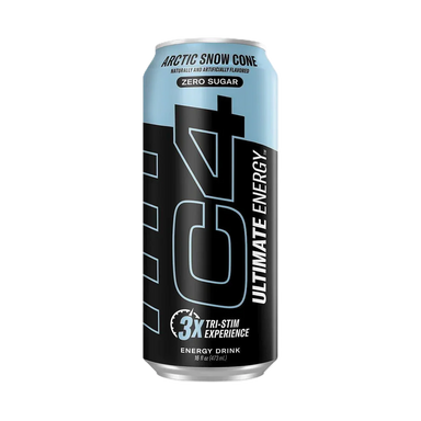 Cellucor C4 Ultimate Energy Drink 16oz 12 pack artic snow cone