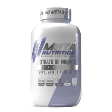 Meta Nutrition Citrato de Magnesio Premium 120 Caps 40 Servicios