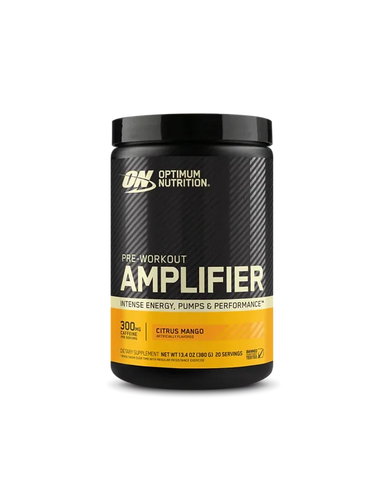 Optimum Nutrition Amplifier Pre Entreno 20 Servicios Citrus mango