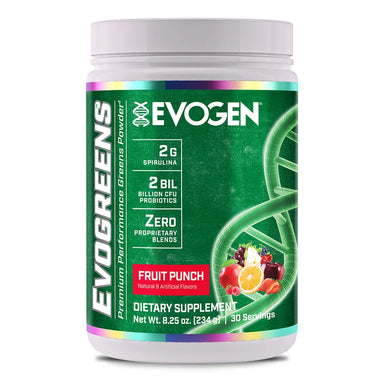 Evogen Evogreens 30 Servicios. Suplemento de Vegetales en Polvo fruit punch