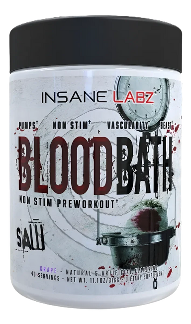 Insane Labz Saw BloodBath Non Stim 40 Servicios Pre Entreno Uva