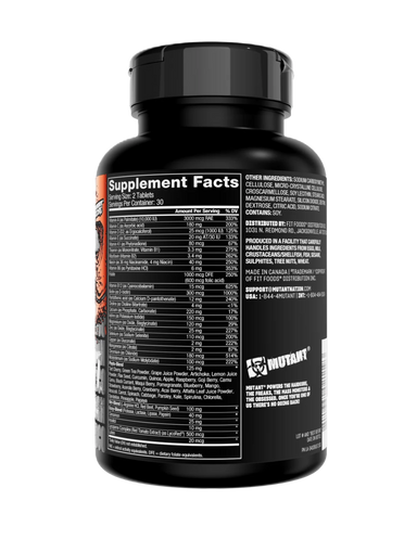 Mutant Multivitamínico Multi 60 Cápsulas 30 Servicios informacion nutricional 2