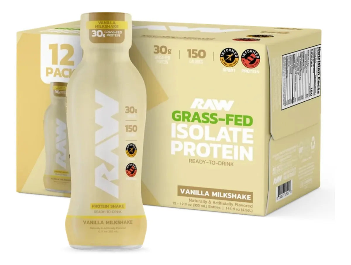 Raw Nutrition Itholate Protein Ready To Drink 12 Pack vainilla milkshake Portada