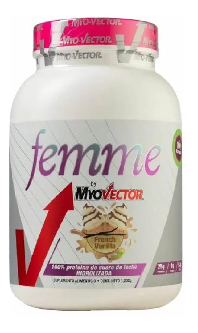 Myo Vector Femme Proteina Hidrolizada 1.2 Kg 3 Lbs 44 Servicios French Vainilla