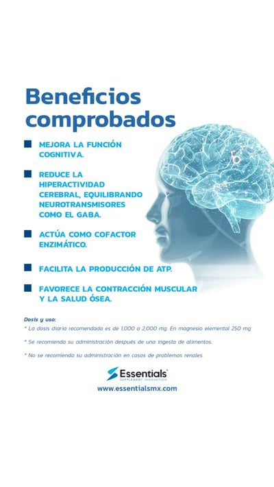Essentials Treonato de Magnesio 60 Capsulas portada 2
