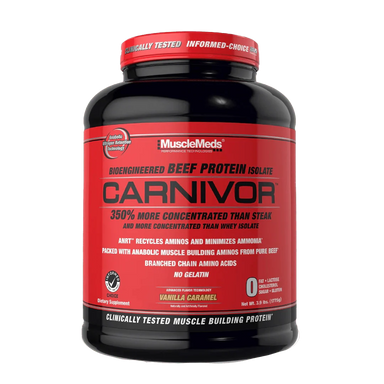 MuscleMeds Proteina Carnivor 4.1 Libras 56 Servicios vainilla caramelo