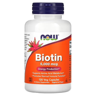 Now Foods Biotin 5000 mg 120 Capsulas