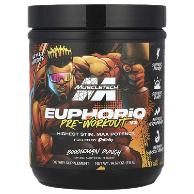Muscletech Euphoriq Pre Entreno 20 Serv Boogieman Punch