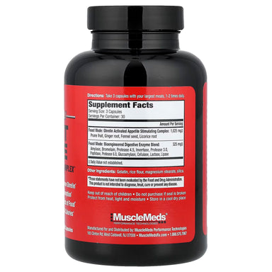Musclemeds Vitaminas Feast Mode 90 Capsulas informacion nuricional 2