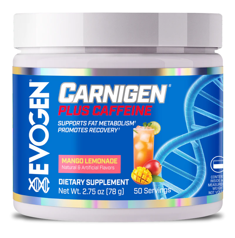 Evogen Carnigen Plus Caffeine 50 Servicios Mango Limonada Portada