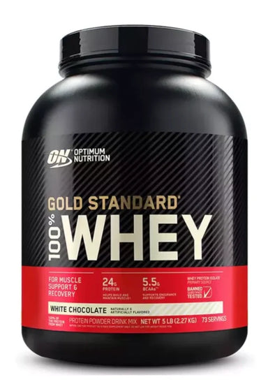 Optimum Nutrition Proteina Gold Standard 100% Whey 5 libras Chocolate Blanco