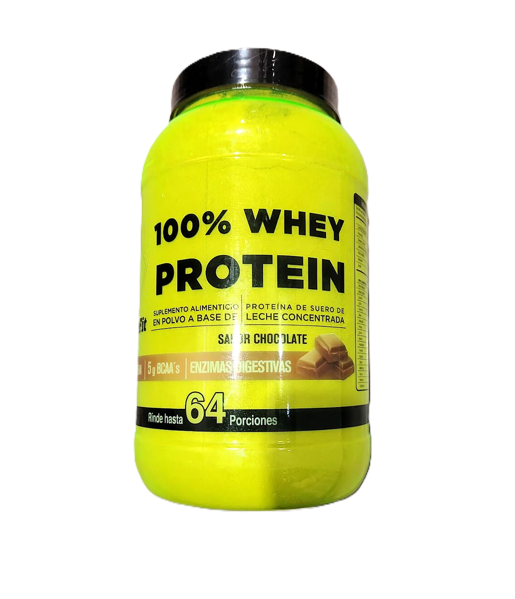 Musclefit 100% Whey Protein 5Lb -64 servicios chocolate