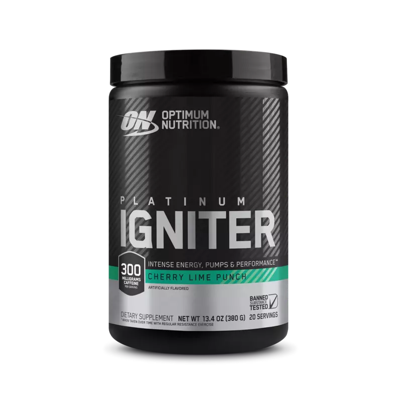 ON Platinum Igniter Pre Entreno 20 Servicios cherry lime