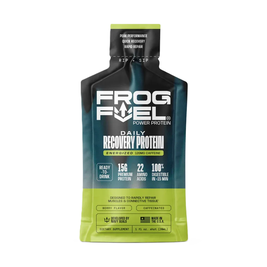 Frog Fuel Power Energized Caffeinated Collagen Protein Drink 24 shots Berry Flavor