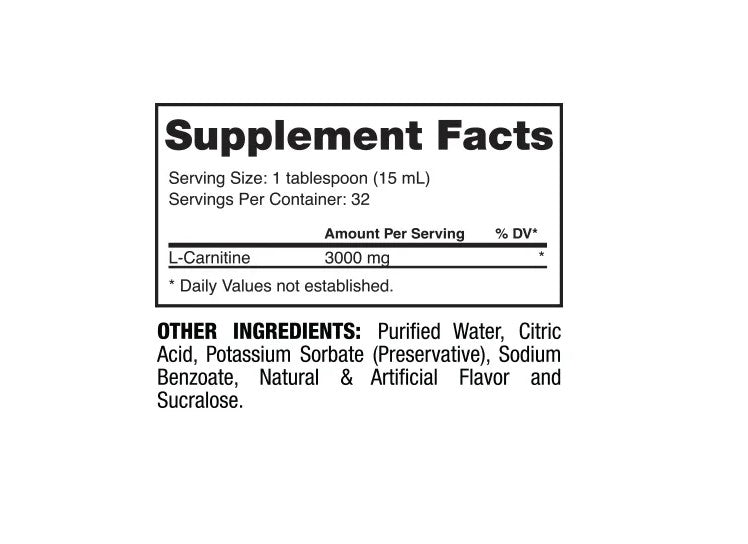 Dragon Pharma L-Carnitina 3000 32 Servicios informacion nutricional