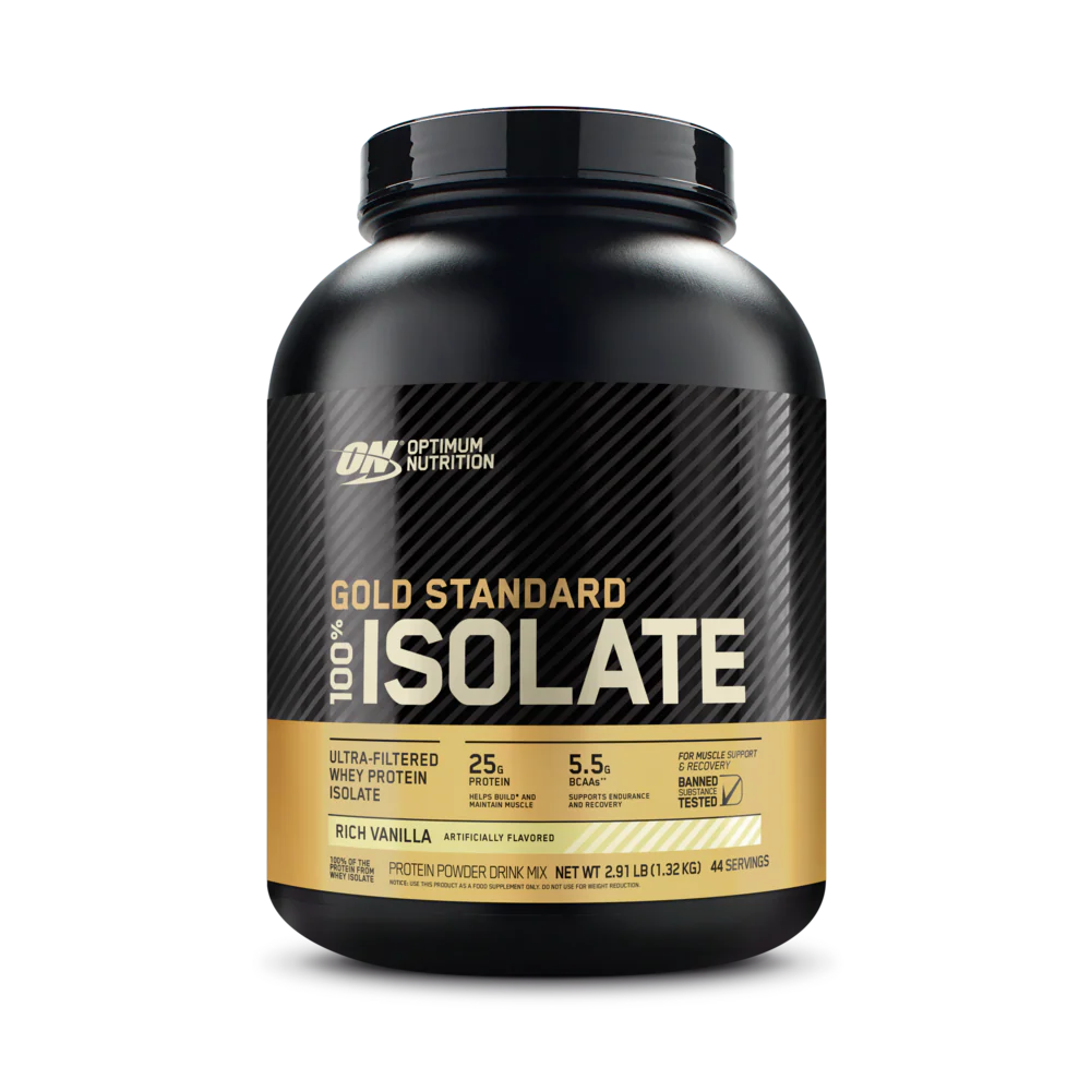 Optimum Nutrition Proteina Gold Standard 100% Isolate 3 Lbs chocolate vainilla
