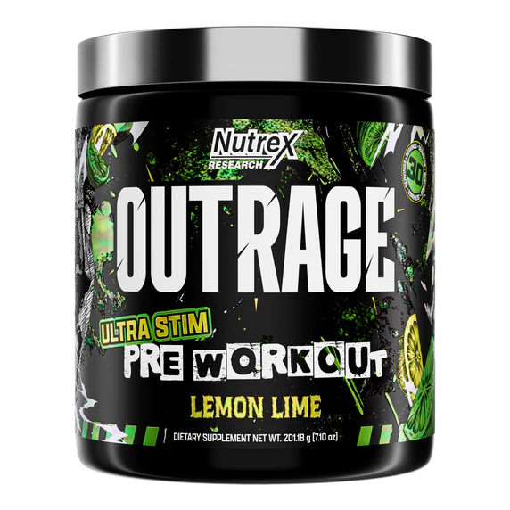 Nutrex Outrage Pre Workout 30 Serv Lemon Lime