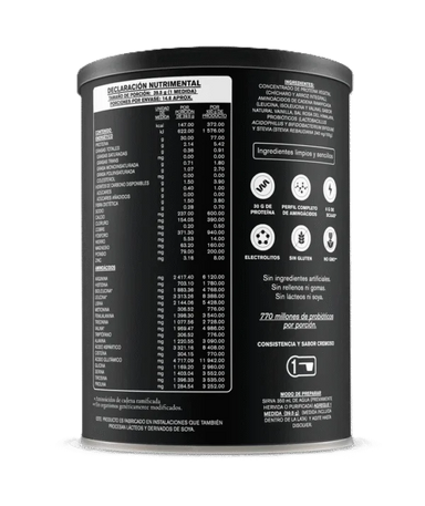 Habits High Performance Proteina Vegana 578gr Informacion nutricional