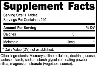 NUTRICOST MELATONINA 240 CÁPSULAS informacion nutricional