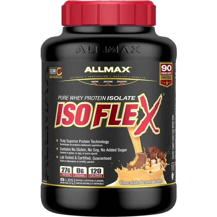 Allmax Proteina Isoflex 5Lbs 75 Servicios chocolate peanut butter