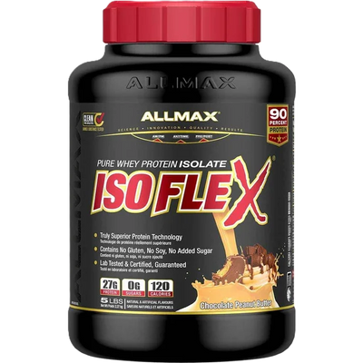 Allmax Proteina Isoflex 5Lbs 75 Servicios chocolate peanut butter