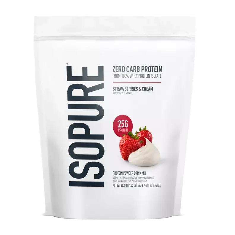 Isopure Proteina Zero Carb 1 Lbs 15 Servicios fresa
