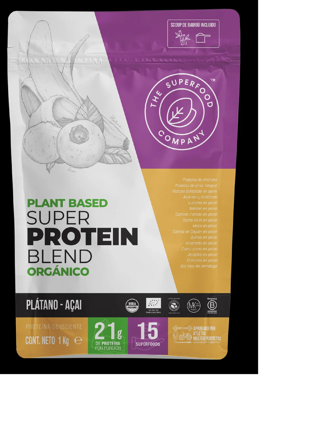 THE SUPERFOOD COMPANY SUPER PROTEIN BLEND 1KG 27 SERV