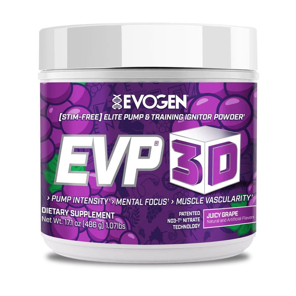 Evogen Evp 3D Stim Free Pre Entreno 40 Servicios juicy grape