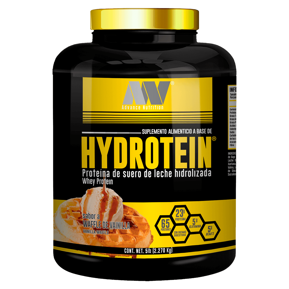 Advance Nutrition Proteina Hydrotein 5 Libras waffle vainilla