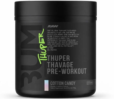 Raw Nutrition Bum Thuper Thavage Pre Entreno 20 Servicios Cotton Candy