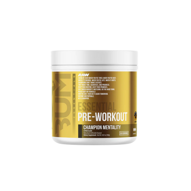 Raw Nutrition Bum Essentials Pre Entreno 30 Servicios Champion mentality