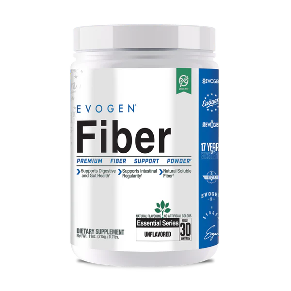 Evogen Fiber Polvo de Fibra Premium 30 Servicios Sin Sabor Portada