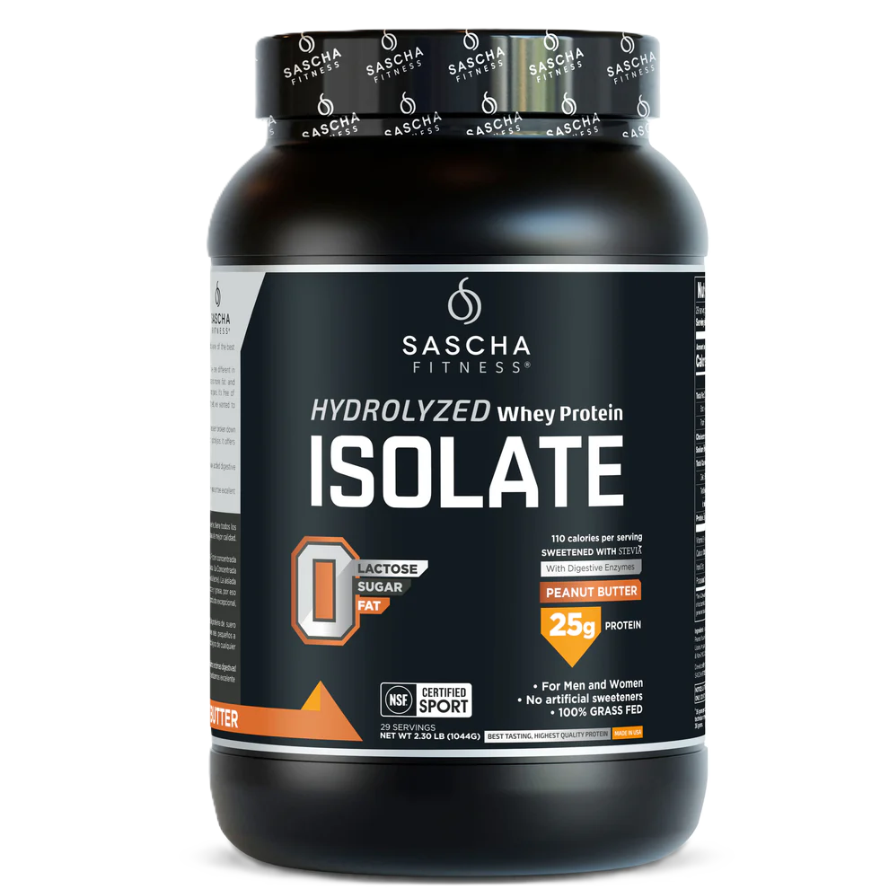 Sascha Fitness Proteina Isolate 2 Lbs 28 Servicios peanut butter
