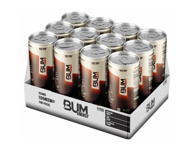 Raw Nutrition Bum Energy Drink 12 Pack Root Beer Portada