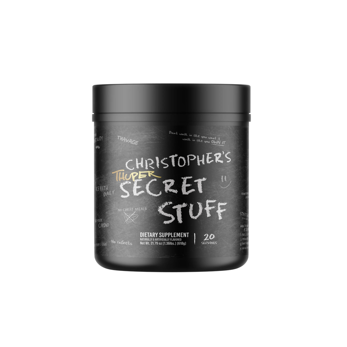 Raw Nutrition Thuper Chistopher Secrete Stuff Pre Entreno 20 Servicios
