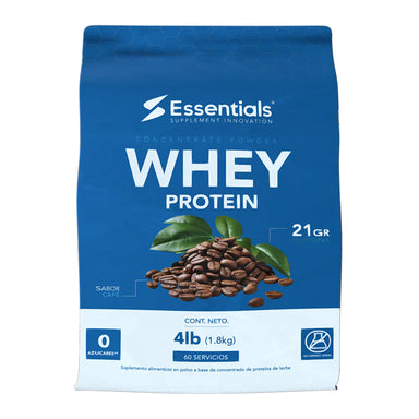 Essentials Whey Protein 4 Lbs 60 Servicios Cafe