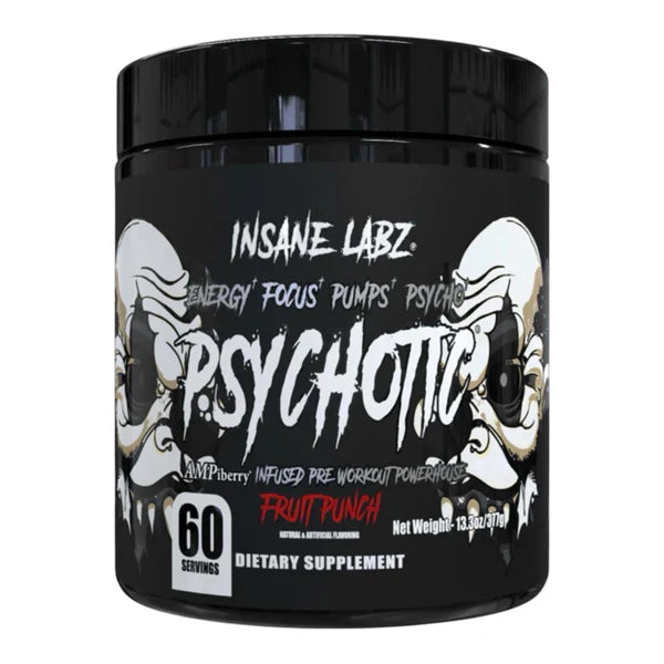 Insane Labz Psychotic Black Pre Entreno 60 Servicios Fruit Punch Portada