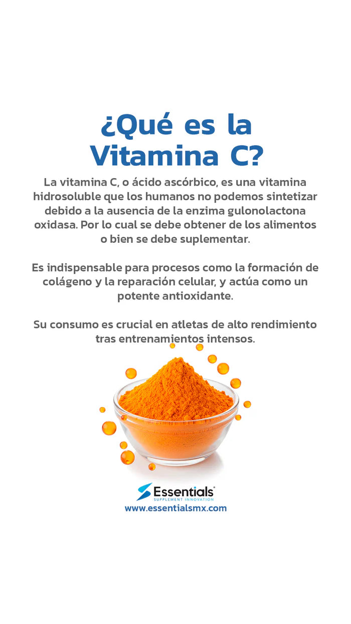 Essentials Vitamina C 1Gr/ 80 Servicios informacion nutricional 2