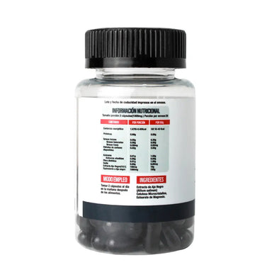 Superlabs Nutrition Ajo Negro 500mg 60 Cápsulas informacion nutricional