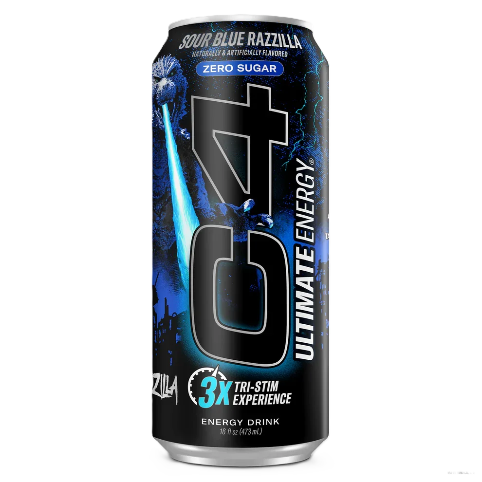 Cellucor C4 Ultimate Godzilla 16oz (12 pack) Sour Blue Razzilla