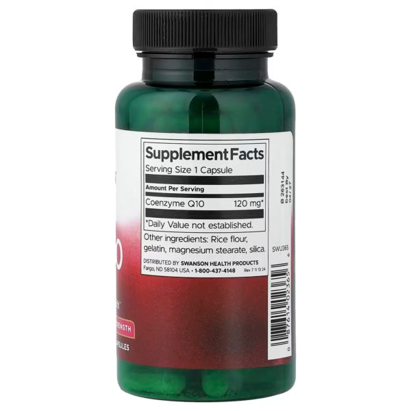 Swanson CoQ10 120 MG 100 Capsulas Informacion nutricional