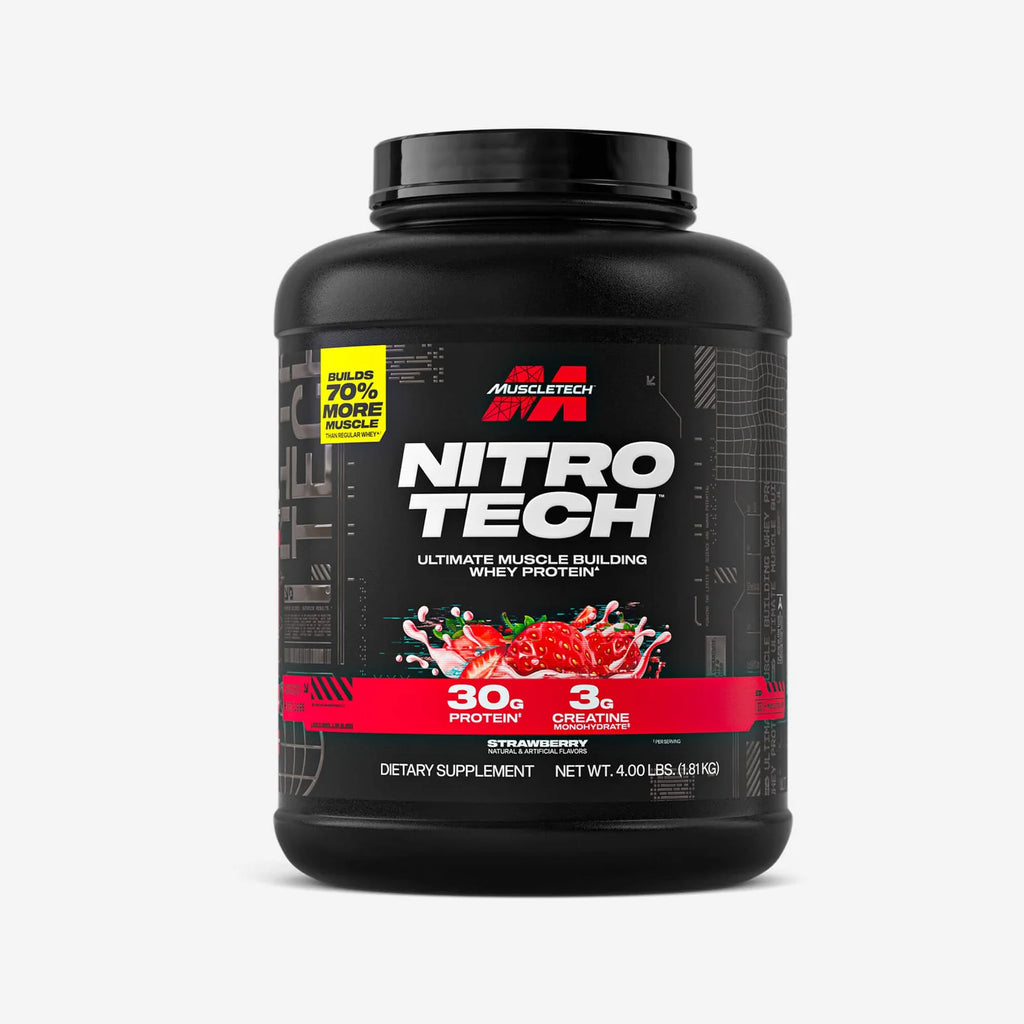 Muscletech Proteina NitroTech Whey 4 Libras (Fresa)