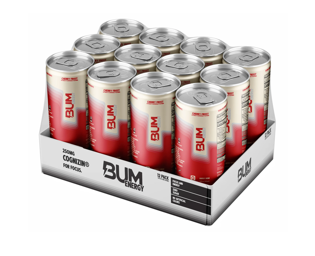Raw Nutrition Bum Energy Drink 12 Pack Cherry Frost
