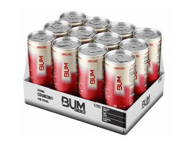 Raw Nutrition Bum Energy Drink 12 Pack Cherry Frost